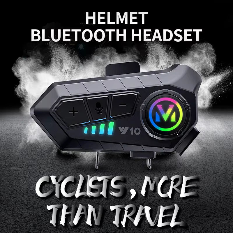 Y10 Helmet Bluetooth Earphones Waterproof Noise Reduction Motorcycle Earphones Soft Mac Helmet Earphones